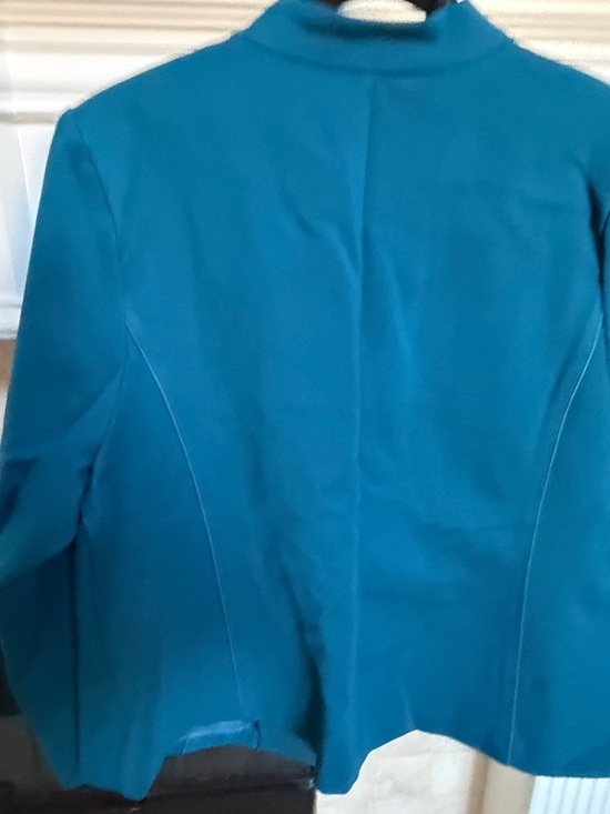 Eloquii The Ultimate Stretch Teal Single-Button Blazer Sz 18 - Picture 10 of 12